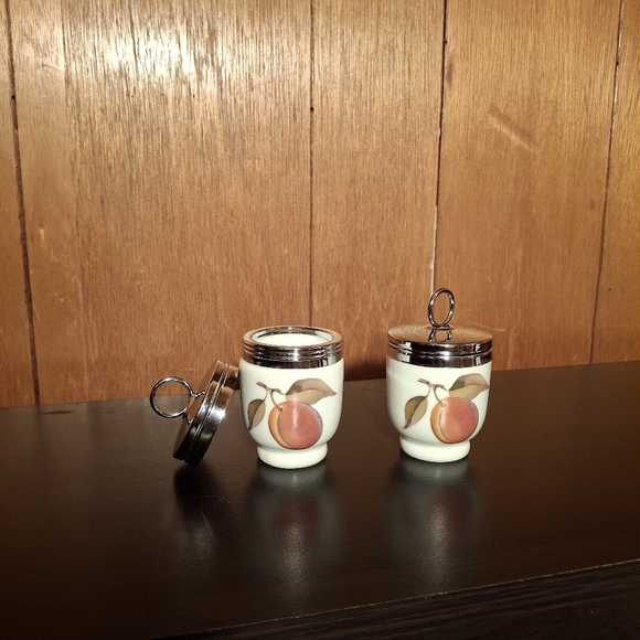 VINTAGE Royal Worcester Evesham Gold King Size Egg Coddler & Lid - Picture 3 of 6